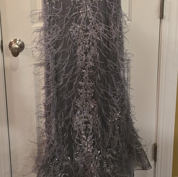 Jovani Silver Sequin Dress - Picture 5 of 6